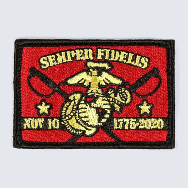 Semper Fidelis Nov 10 1775-2020 - Embroidered 100% - Gold Metallic Thread