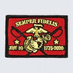 thumb nail for Semper Fidelis Nov 10 1775-2020 - Embroidered 100% - Gold Metallic Thread