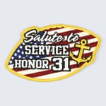 thumb nail for Salute To Service Honor 31 - Embroidered 100%